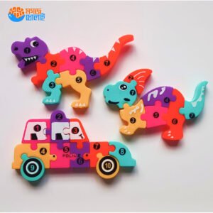 Car & Dinosaur Puzzle Combo (3 Set)