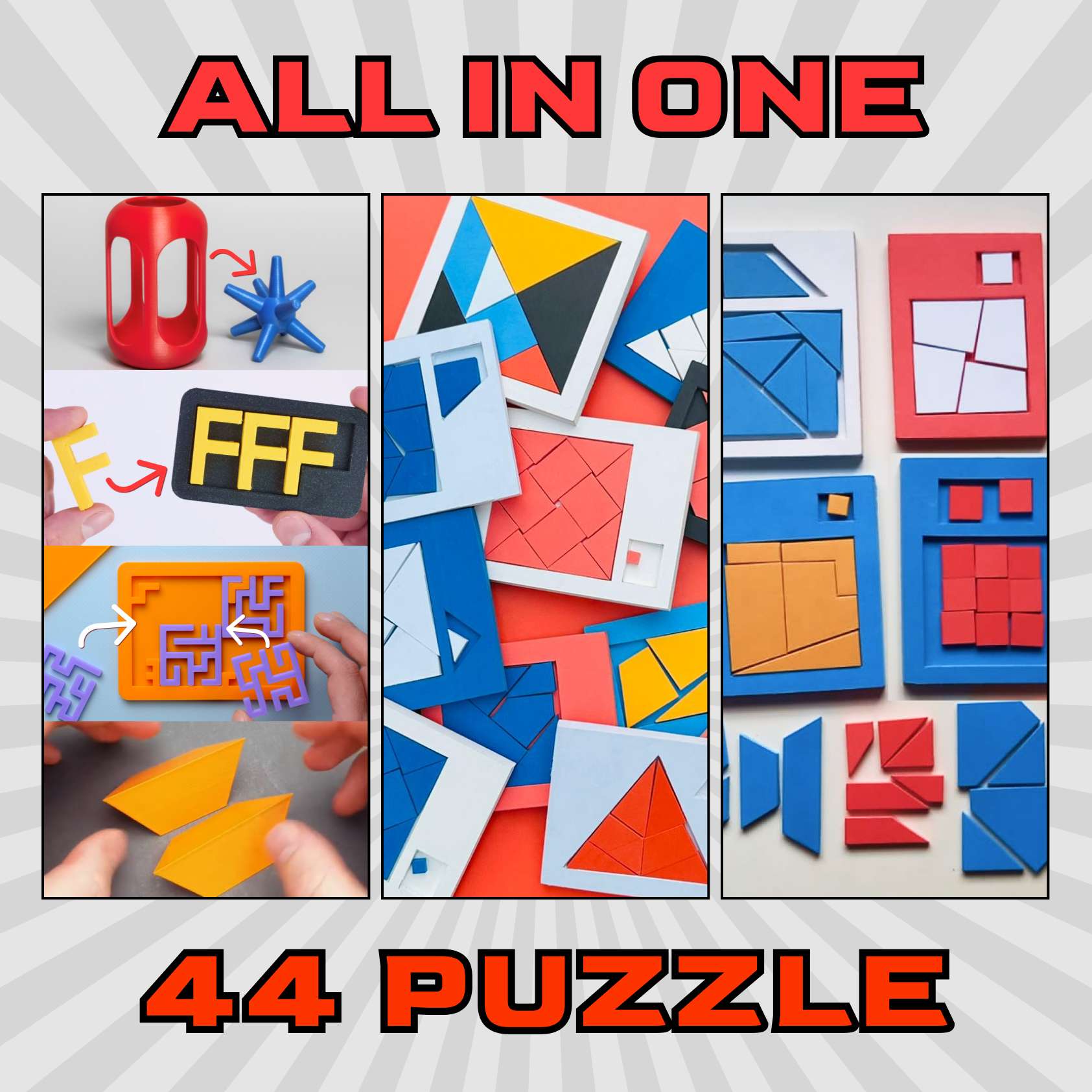 "All in One" Mystery Bundle Brain Booster & Paradox Puzzle Combo (44 puzzle set)